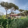 Edificio rosa tra alberi e vegetazione lussureggiante.